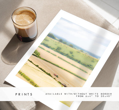 South Downs Photography Print - Hampshire Photography Prints - Wall Art -  Frame and Canvas Options - Portrait  - UK