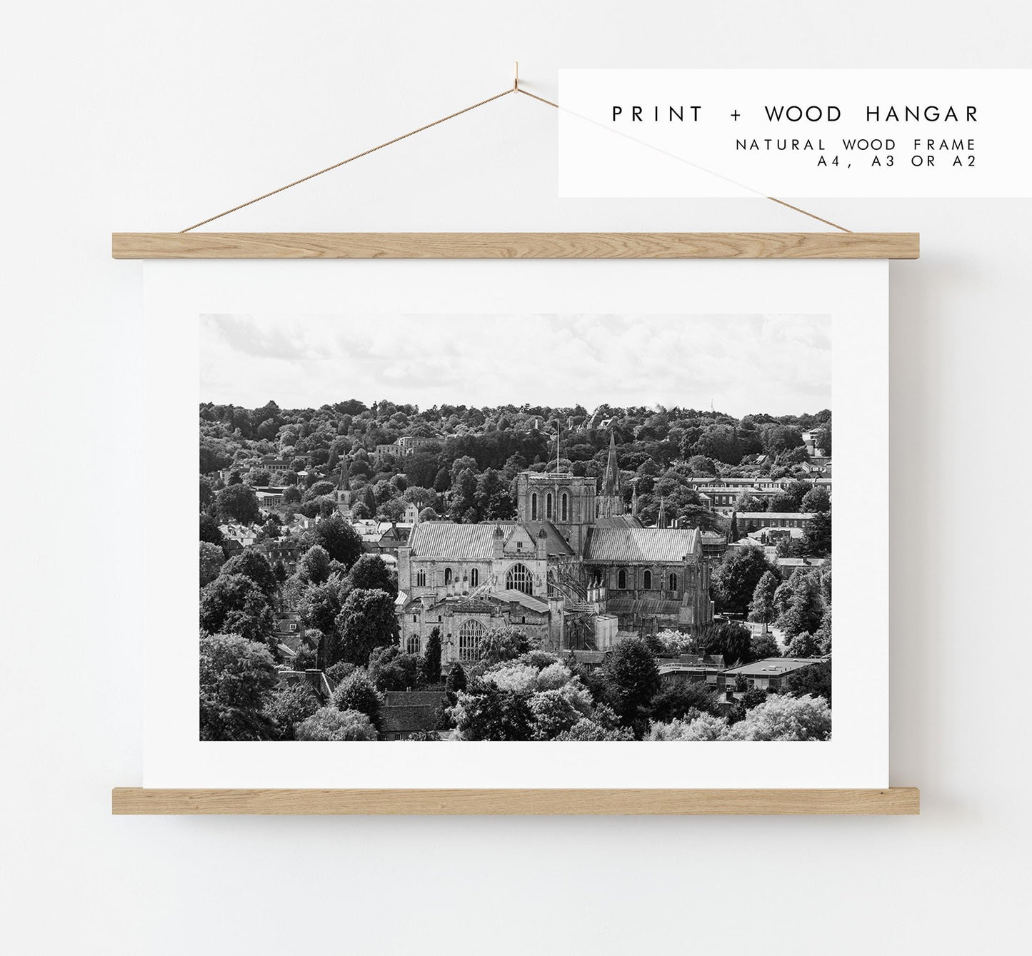 Winchester Black and White Photography Print - Hampshire Photography Prints - Wall Art -  Frame and Canvas Options - Landscape  - UK