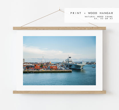HMS Queen Elizabeth - Photography Print - Portsmouth and Southsea Prints - Wall Art -  Frame and Canvas Options - Landscape