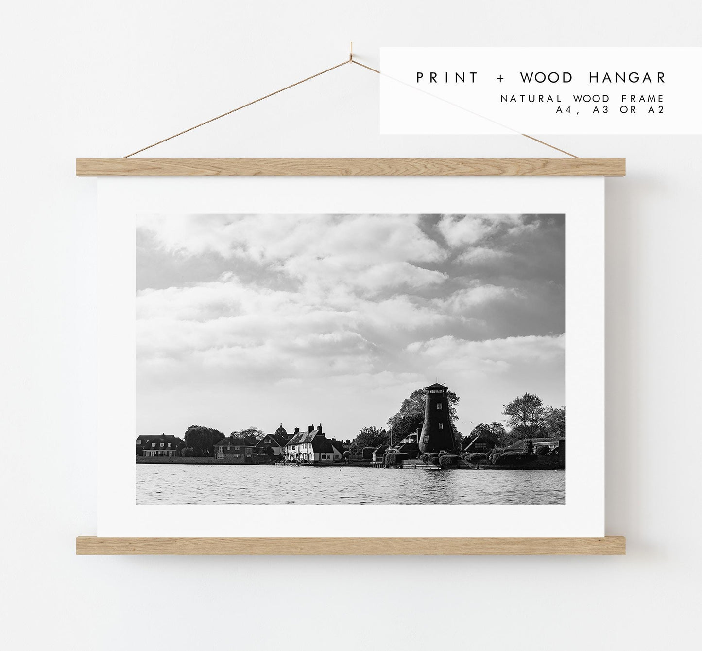 Langstone Black and White Photography Print - Hampshire Photography Prints - Wall Art -  Frame and Canvas Options - Landscape  - UK