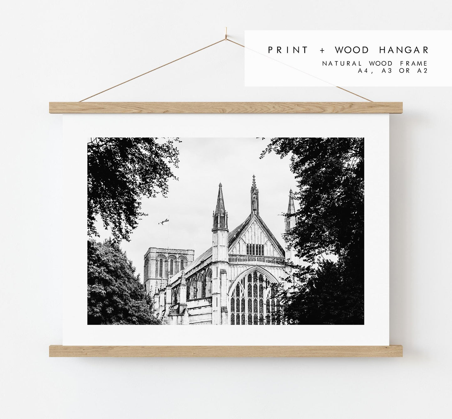Winchester Black and White Photography Print - Hampshire Photography Prints - Wall Art -  Frame and Canvas Options - Landscape  - UK
