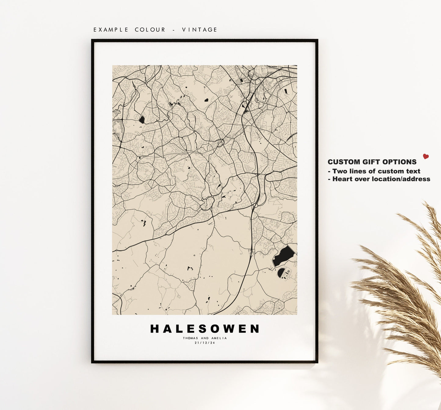 Halesowen Map Print - Minimalist City Map Poster - Map Art - UK - Halesowen Print - Halesowen Poster - Different Colours Available