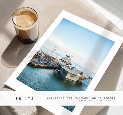 HMS Queen Elizabeth - Photography Print - Portsmouth and Southsea Prints - Wall Art -  Frame and Canvas Options - Portrait