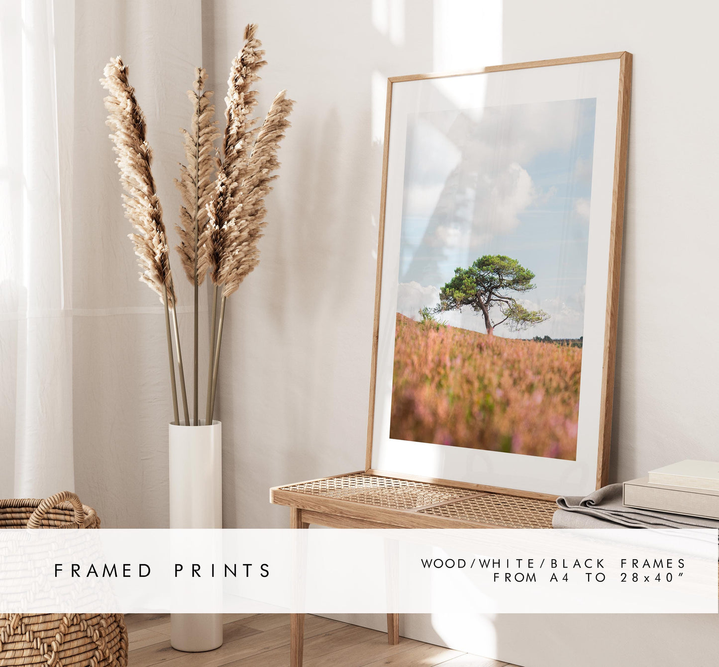 Lone Tree Photography Print - New Forest - Hampshire Photography Prints - Wall Art -  Frame and Canvas Options - Portrait  - UK