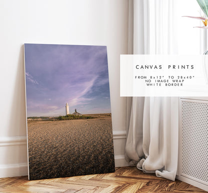 Hurst Point Lighthouse Sunset Photography Print - Hampshire Photography Prints - Wall Art -  Frame and Canvas Options - Portrait  - UK