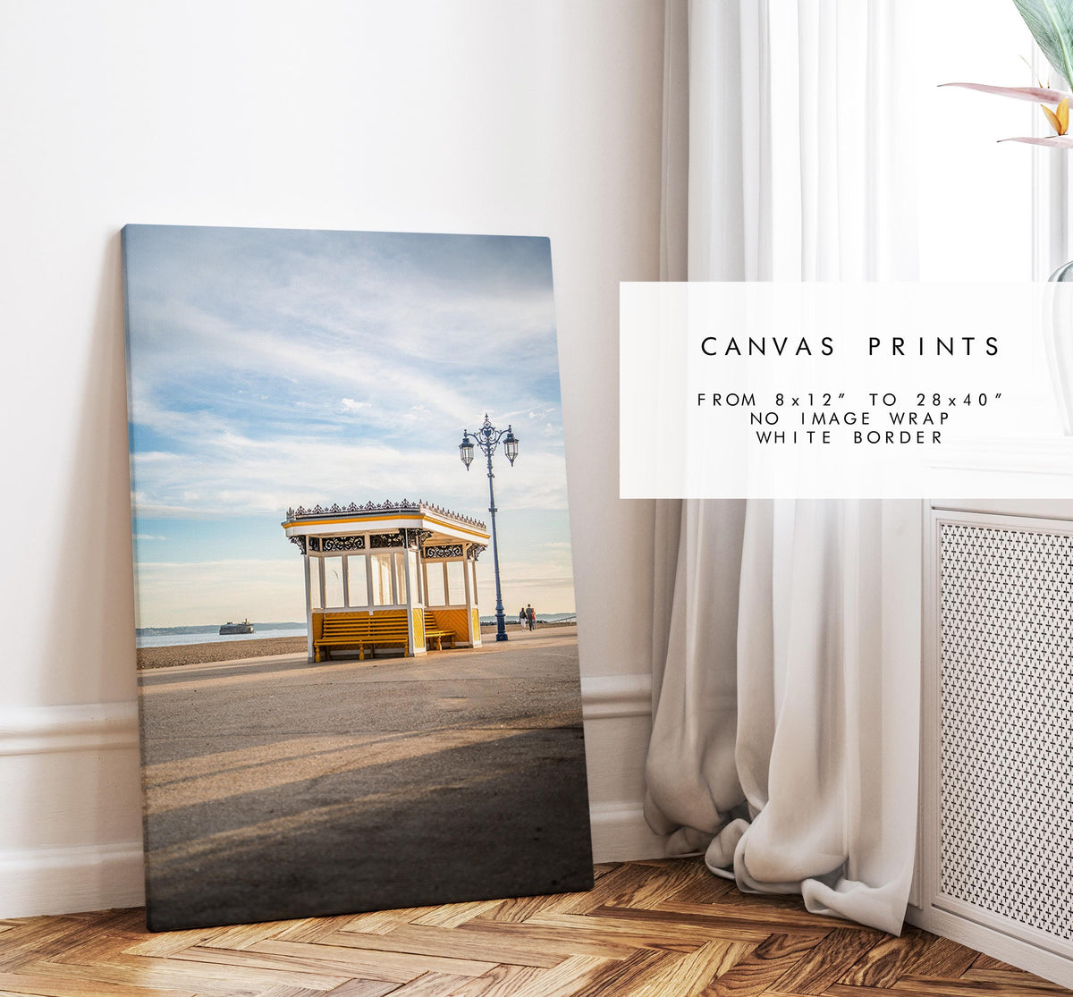 Southsea Seafront Shelters - Photography Print - Portsmouth and Southsea Prints - Wall Art -  Frame and Canvas Options -  Portrait