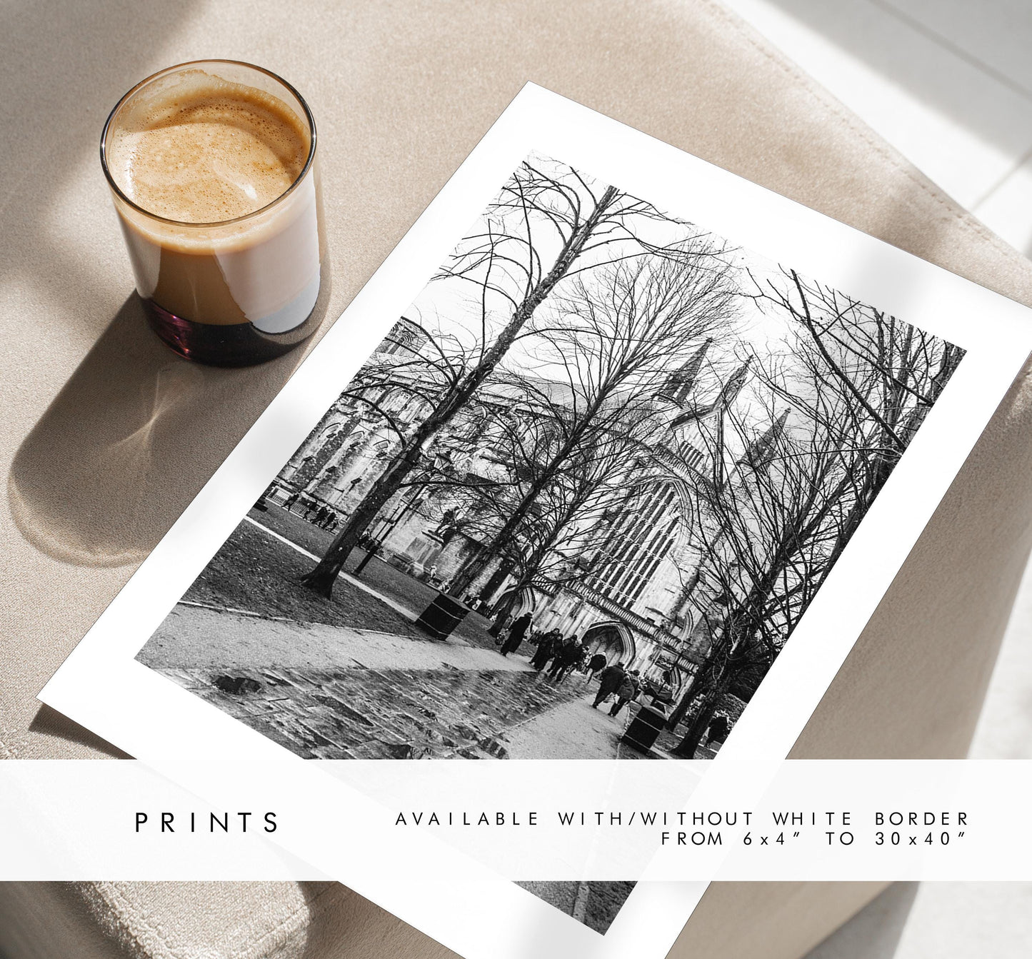 Winchester Black and White Photography Print - Hampshire Photography Prints - Wall Art -  Frame and Canvas Options - Portrait  - UK