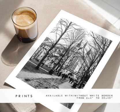 Winchester Black and White Photography Print - Hampshire Photography Prints - Wall Art -  Frame and Canvas Options - Portrait  - UK
