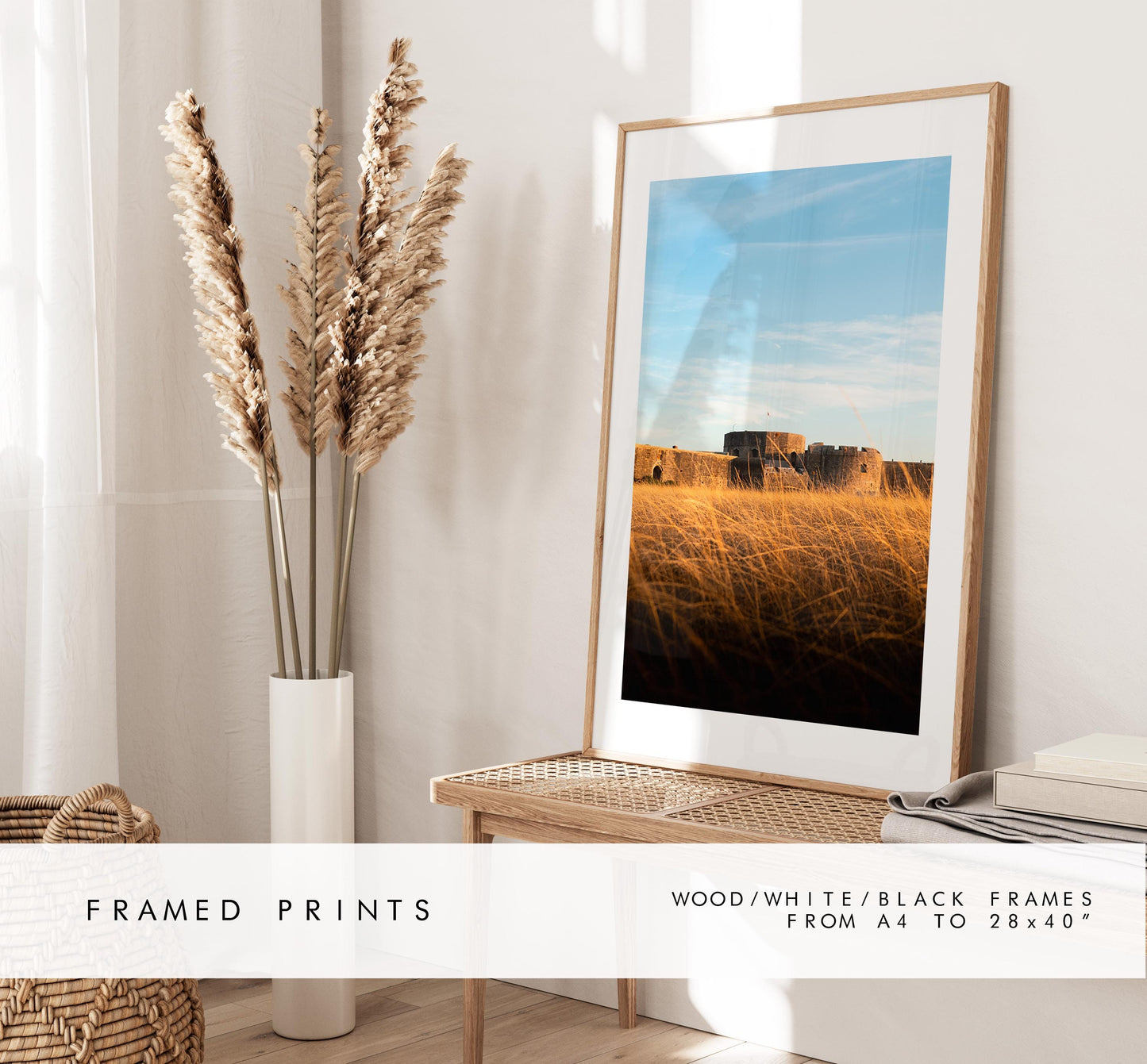 Hurst Castle Photography Print - Hampshire Photography Prints - Wall Art -  Frame and Canvas Options - Portrait  - UK