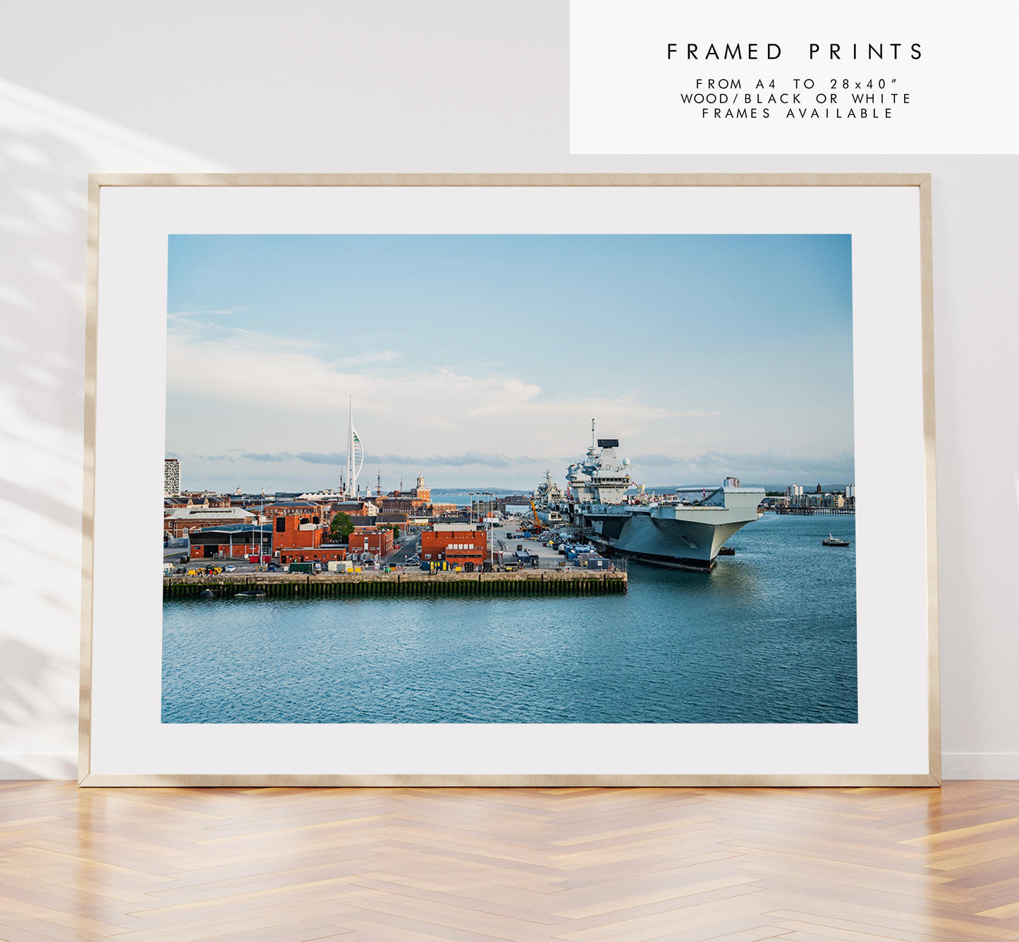 HMS Queen Elizabeth - Photography Print - Portsmouth and Southsea Prints - Wall Art -  Frame and Canvas Options - Landscape