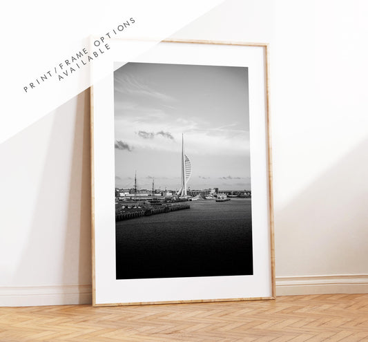 Portsmouth Black and White Print - Photography Print - Portsmouth and Southsea Prints - Wall Art -  Frame and Canvas Options - Portrait - BW