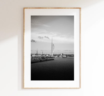 Portsmouth Black and White Print - Photography Print - Portsmouth and Southsea Prints - Wall Art -  Frame and Canvas Options - Portrait - BW