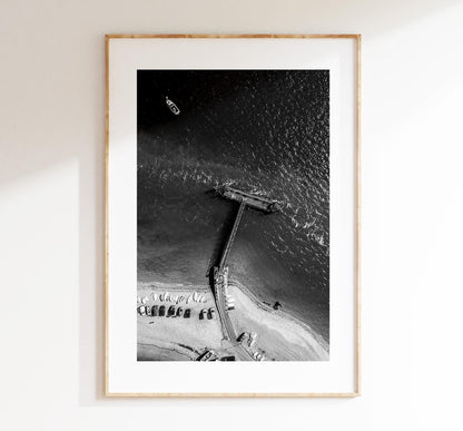 Langstone Harbour Photography Print - Hampshire Photography Prints - Wall Art -  Frame and Canvas Options - Portrait  - UK - Black and White