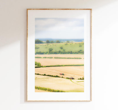 South Downs Photography Print - Hampshire Photography Prints - Wall Art -  Frame and Canvas Options - Portrait  - UK