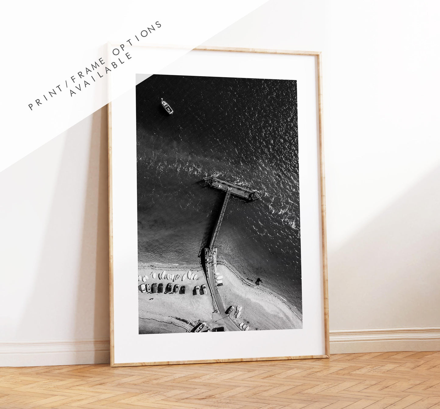 Langstone Harbour Photography Print - Hampshire Photography Prints - Wall Art -  Frame and Canvas Options - Portrait  - UK - Black and White