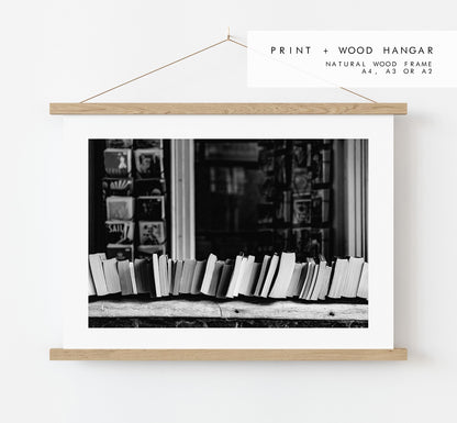 Books Black and White Photography Print - Winchester - Hampshire Photography Prints - Wall Art -  Frame and Canvas Options - Landscape  - UK