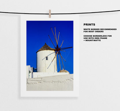 Santorini Print Set - Print Set of Three - Bold Blue Prints - Framed Prints Available - Greek Photography Prints - Greece Fine At Photo