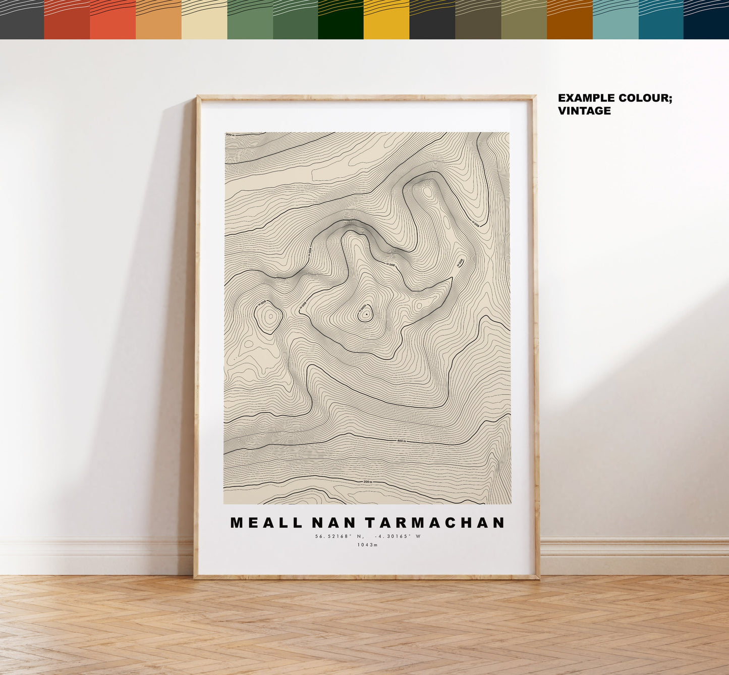 Meall nan Tarmachan Print - Contour Map - Meall nan Tarmachan Poster - Scotland - Topographic Map - Print - Wall Art - Tarmachan Map