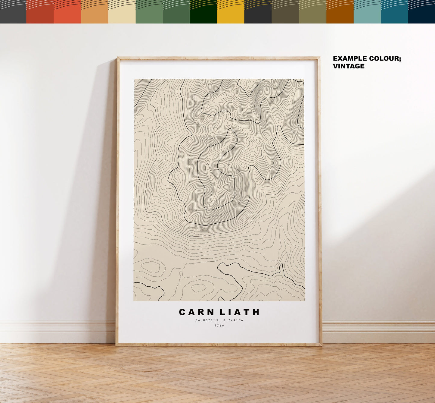 Carn Liath Print - Contour Map - Carn Liath Poster - Scotland - Topographic Map - Print - Wall Art - Beinn a'Ghlo Map