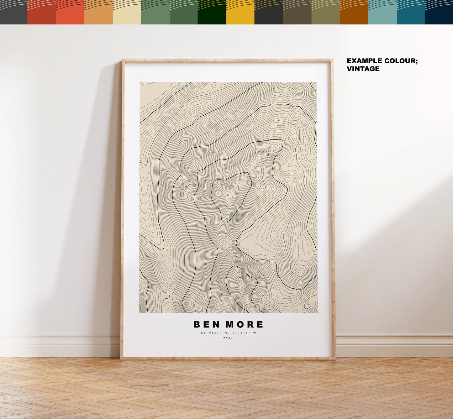 Ben More Print (Grampians) - Contour Map - Ben More Poster - Scotland - Topographic Map - Wall Art - Ben More - Highlands - Breadalbane