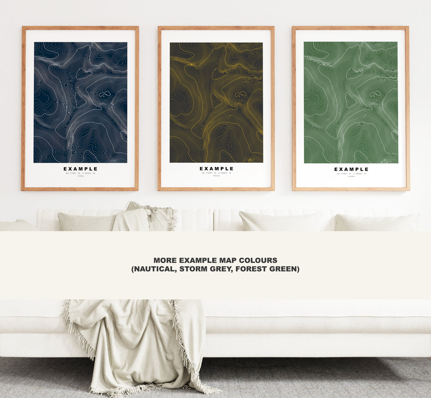 Three Sisters of Glencoe Print - Contour Map - Merrick Poster - Scotland - Topographic Map - Print - Wall Art - Bidean Nam Bian - Glencoe