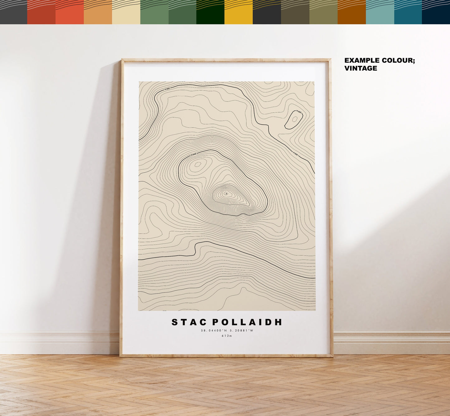 Stac Pollaidh Print - Contour Map - Stac Pollaidh Poster - Scotland - Topographic Map - Print - Wall Art - Stac Pollaidh Map - Stac Polly