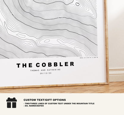 The Cobbler Print - Contour Map - Ben Arthur Poster - Scotland - Topographic Map - Print - Wall Art - The Cobbler - Ben Arthur - Map