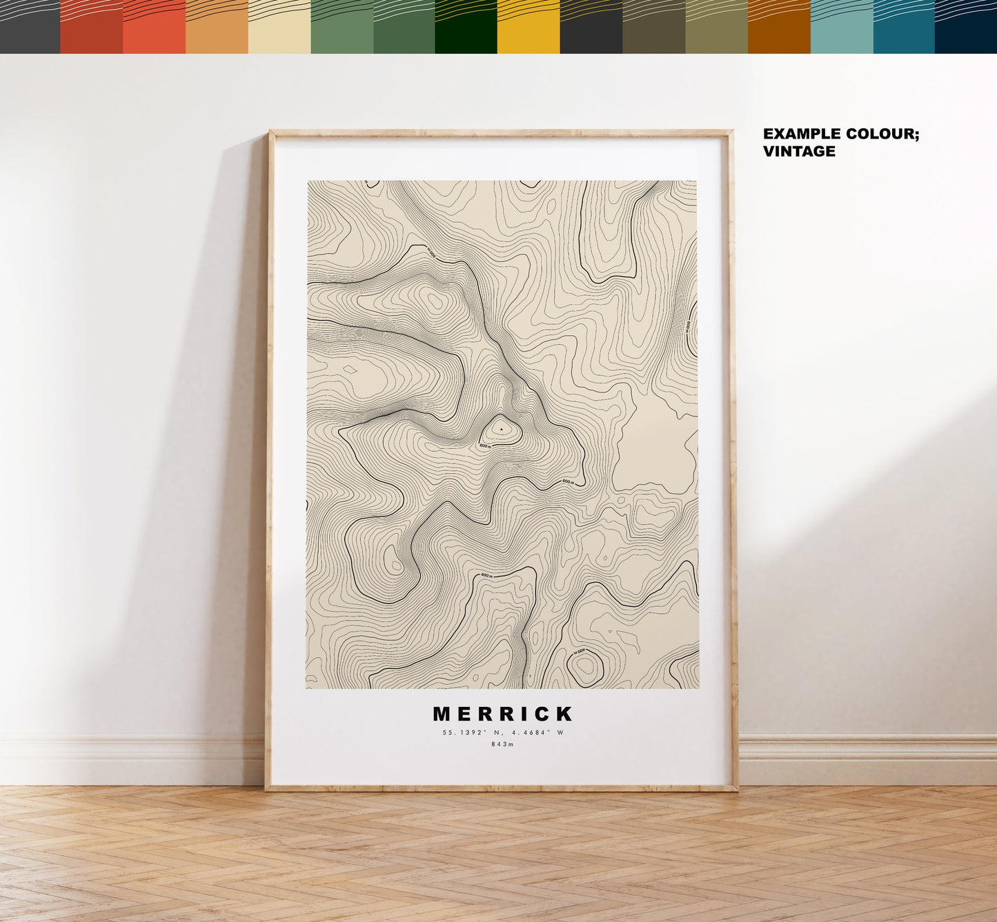 Merrick Print - Contour Map - Merrick Poster - Scotland - Topographic Map - Print - Wall Art - Galloway Hills - Awful Hand - Map