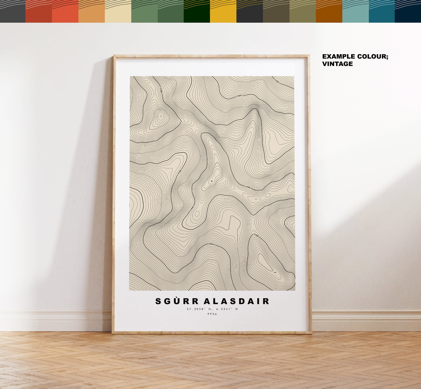 Sgurr Alasdair Print - Contour Map - Sgurr Alasdair Map - Scotland - Topographic Map - Print - Wall Art - Skye - Sgurr Alasdair - Topography