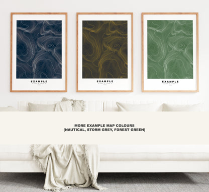 Derry Cairngorm Print - Contour Map - Derry Cairngorm Poster - Scotland - Topographic Map - Print - Wall Art - Càrn Gorm an Doire Map