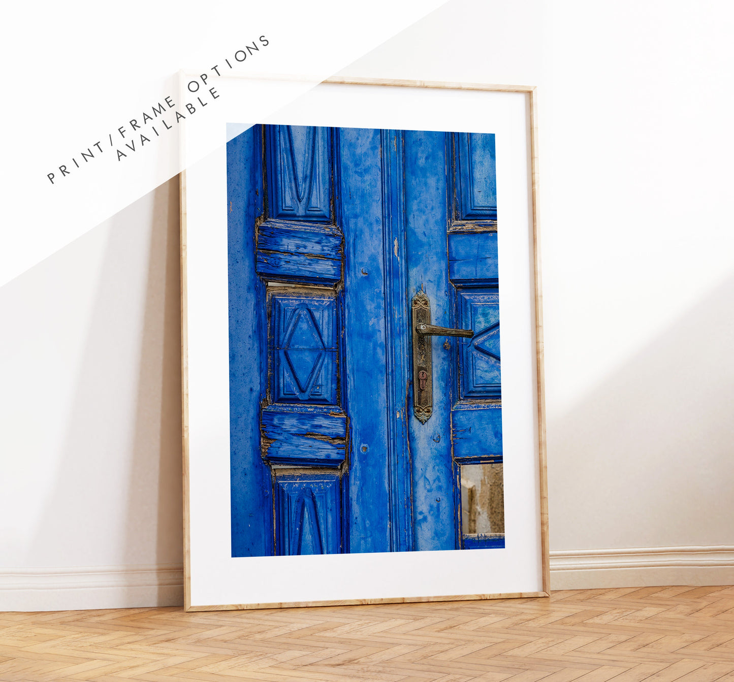 Blue Door Print - Greece - Print - Poster - Santorini Photography - Greece Wall Art - Blue Wall Art - Blue Door Photo - Blue Door Art - Gift