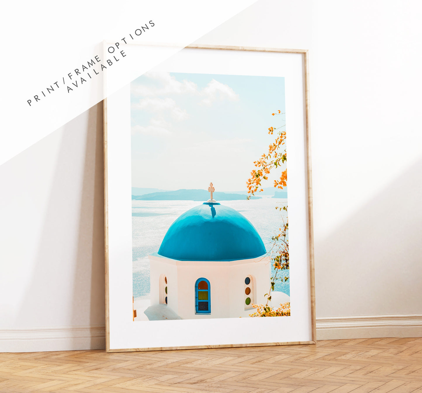 Santorini Blue Dome - Photography Print - Greece - Print - Poster - Santorini Photography - Greece Wall Art - Santorini Church - Blue Print