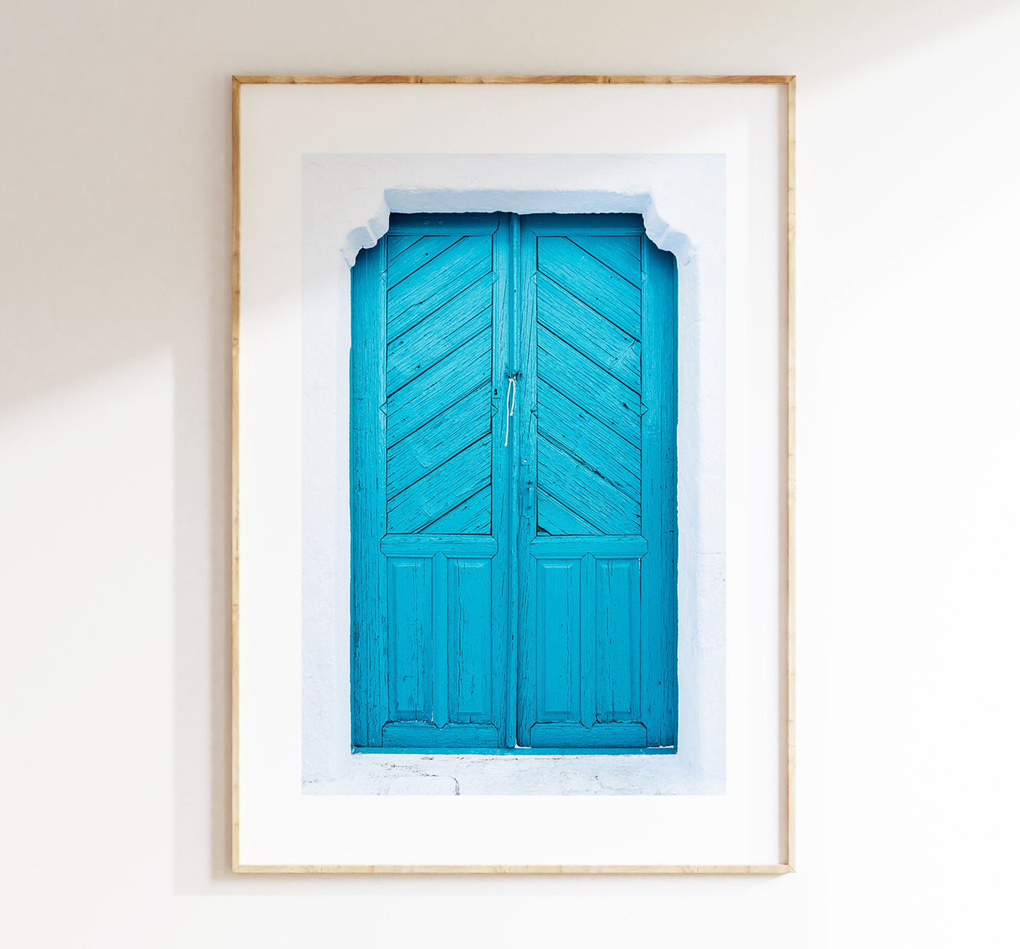 Greek Blue Door - Photography Print - Greece - Print - Poster - Santorini Photography - Greece Wall Art - Blue Wall Art - Blue Architecture