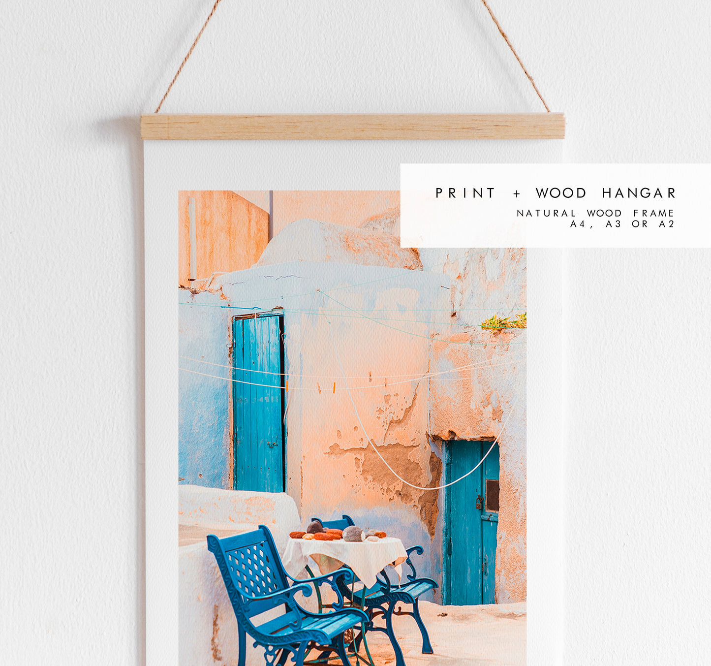 Rustic Greece Photography Print - Greece - Print - Poster - Santorini Photography - Greece Wall Art - Blue - Blue Wall Art - Rustic - Greek