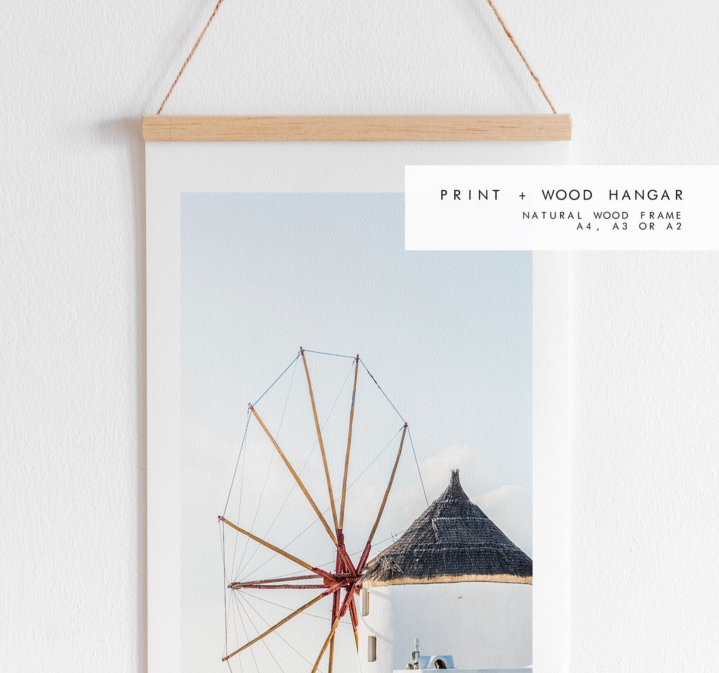 Santorini Windmills Photography Print - Greece - Print - Poster - Santorini Photography - Greece Wall Art - Windmill - Portrait - Greek