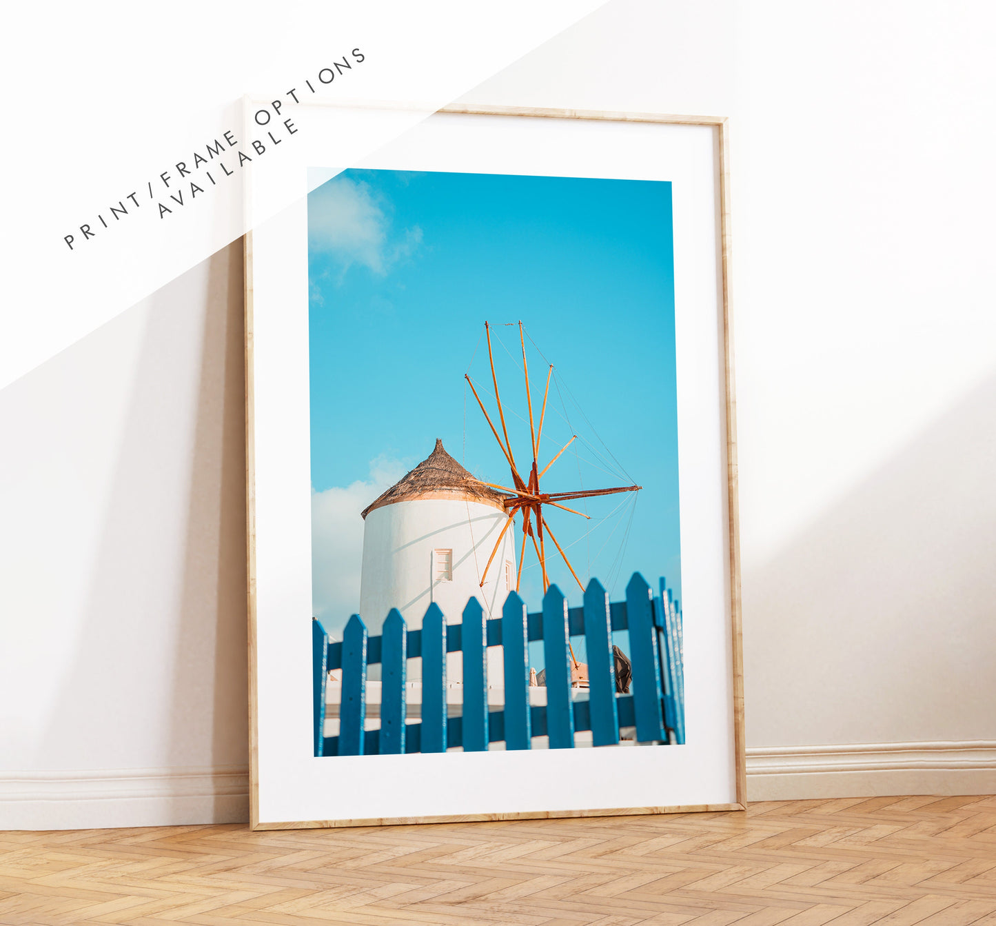 Santorini Wall Art Photography Print - Greece - Print - Poster - Santorini Photography - Greece Wall Art - Santorini Windmill Print - Gift