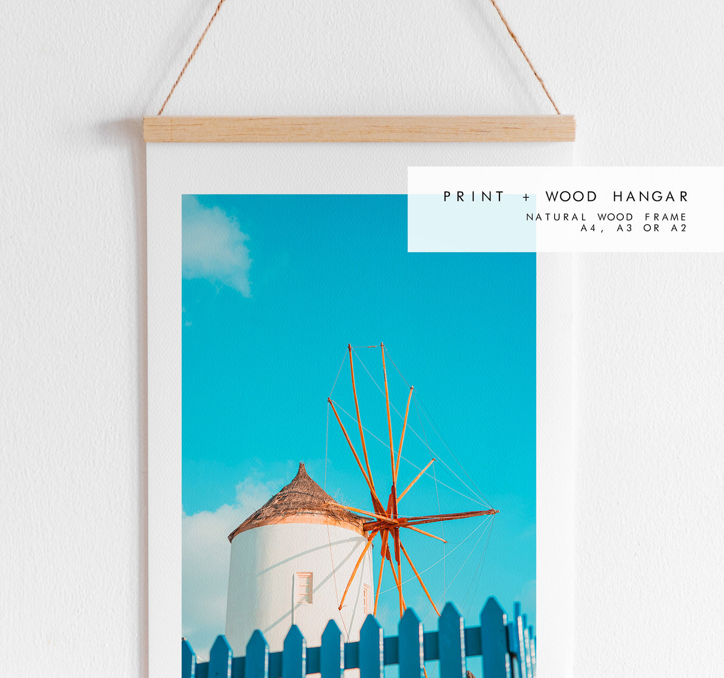 Santorini Wall Art Photography Print - Greece - Print - Poster - Santorini Photography - Greece Wall Art - Santorini Windmill Print - Gift