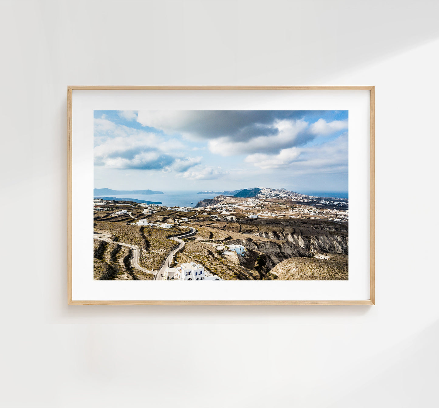 Santorini Aerial Photography Print - Greece - Print - Poster - Santorini Photography - Greece Wall Art - Landscape - Aerial - Drone Photo