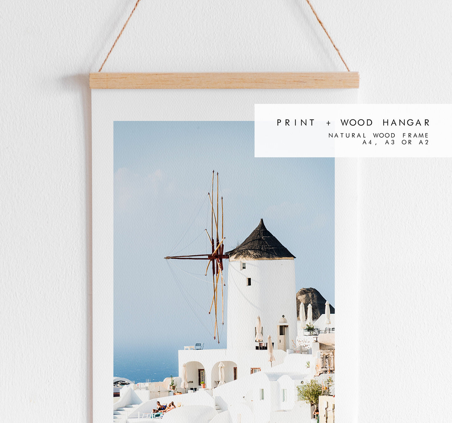 Santorini Print - Greece - Print - Poster - Santorini Photography - Greece Wall Art - Santorini Photography Print - Portrait - Windmill