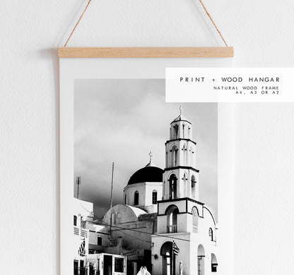 Greece Black and White Photography Print - Greece - Print - Poster - Santorini Photography - Greece Wall Art - Monochrome - Black and White