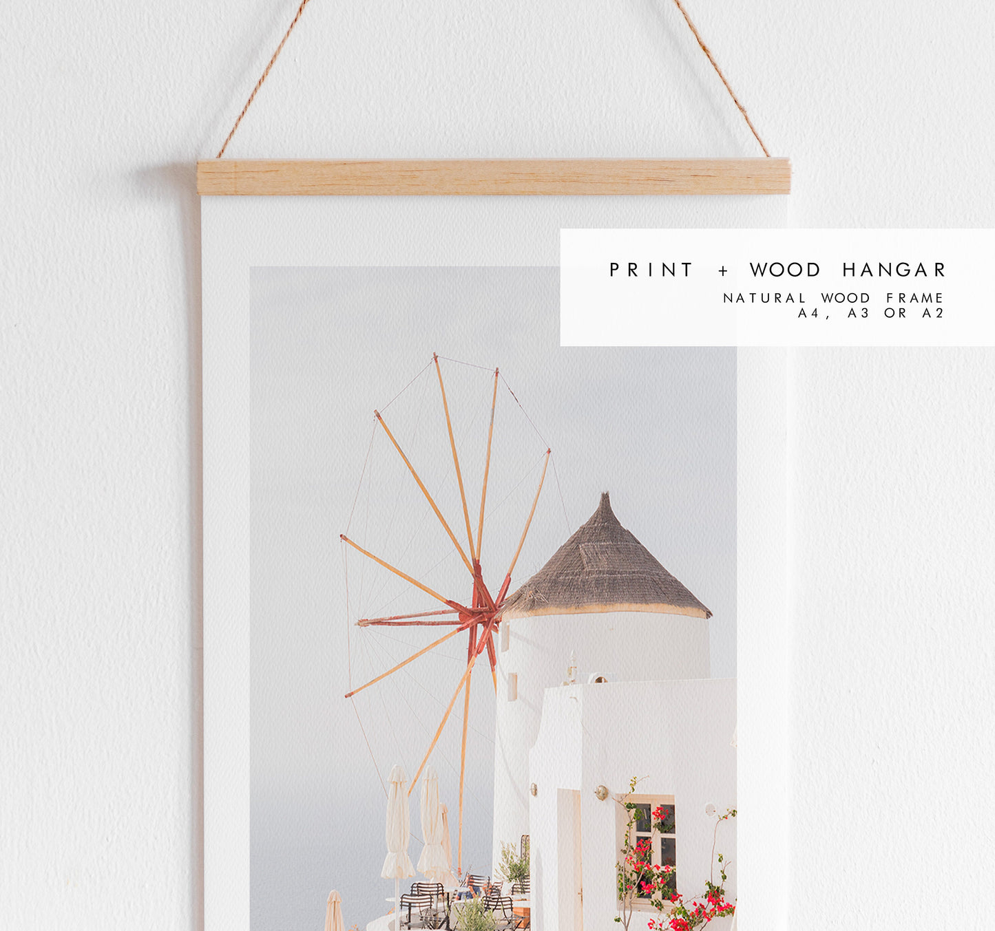 Santorini Windmill Photography Print - Greece - Print - Poster - Santorini Photography - Greece Wall Art - Santorini Print - Santorini