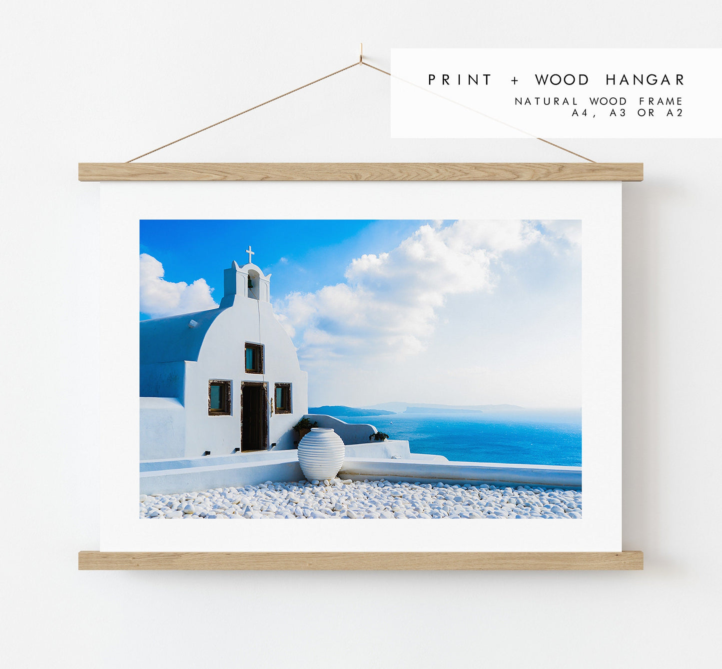 Santorini Landscape Photography Print - Greece - Print - Poster - Santorini Photography - Greece Wall Art - Oia - Oia Church - Oia Santorini