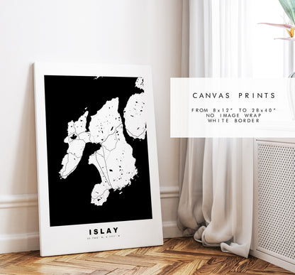 Islay Map Print - Minimalist Map Poster - Map Wall Art - Scotland - Isle of Islay Print - Islay Poster - Different Colours Available