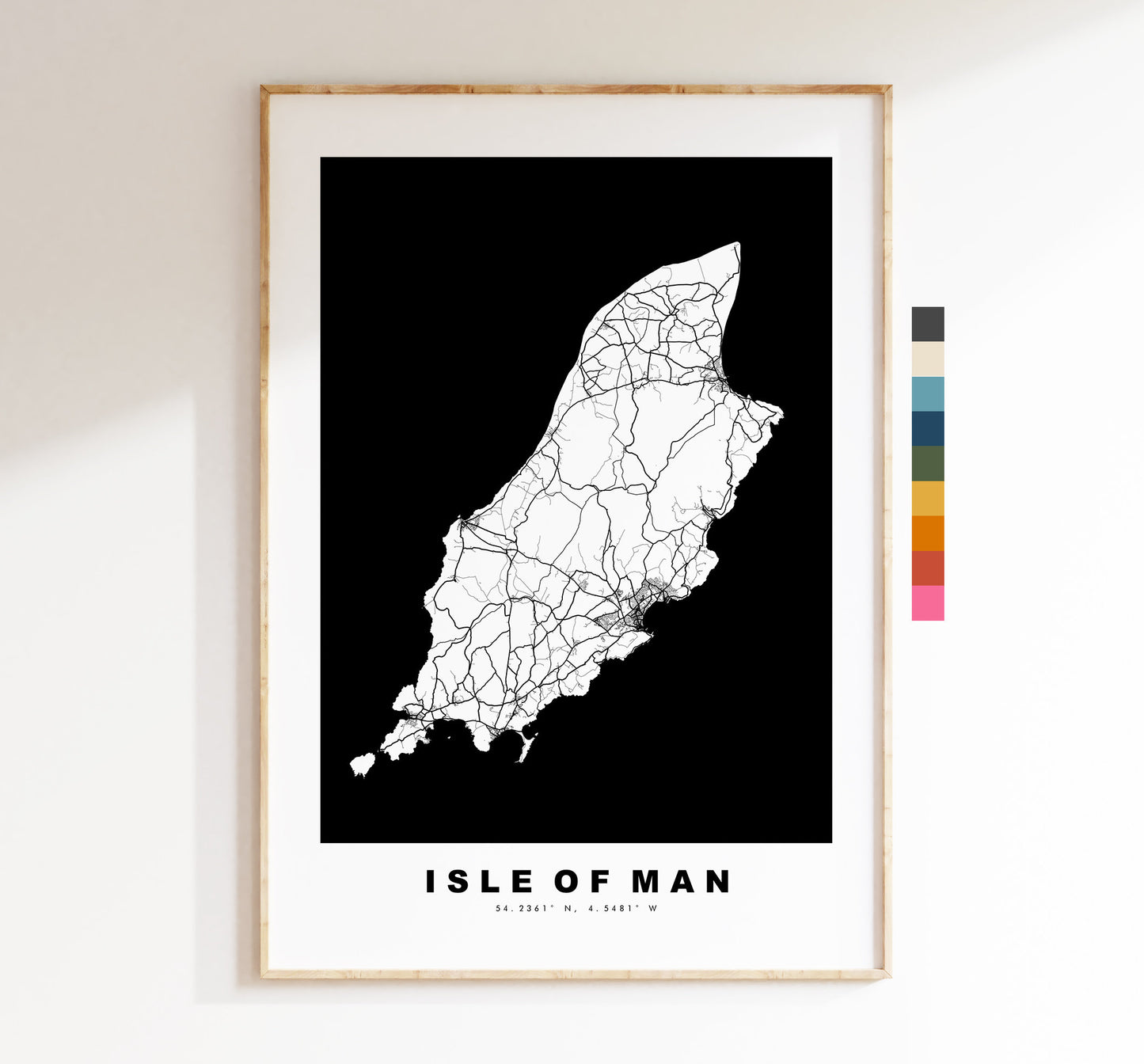 Isle of Man Map Print - Minimalist Map Poster - Map Art - UK - Isle of Man Print - Isle of Man Poster - Different Colours Available