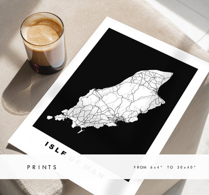 Isle of Man Map Print - Minimalist Map Poster - Map Art - UK - Isle of Man Print - Isle of Man Poster - Different Colours Available