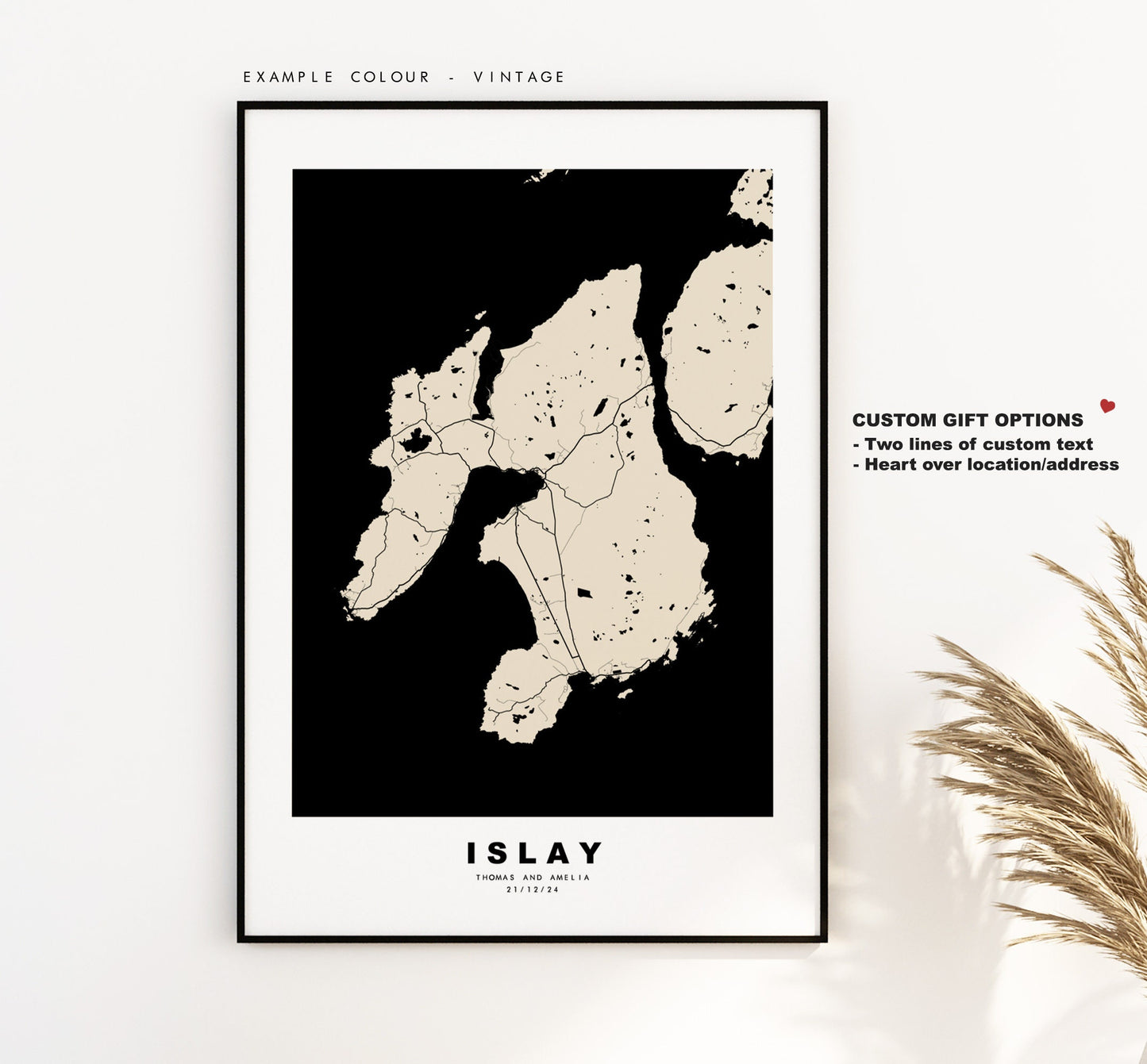 Islay Map Print - Minimalist Map Poster - Map Wall Art - Scotland - Isle of Islay Print - Islay Poster - Different Colours Available