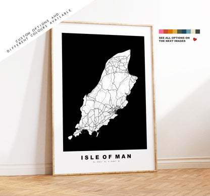 Isle of Man Map Print - Minimalist Map Poster - Map Art - UK - Isle of Man Print - Isle of Man Poster - Different Colours Available