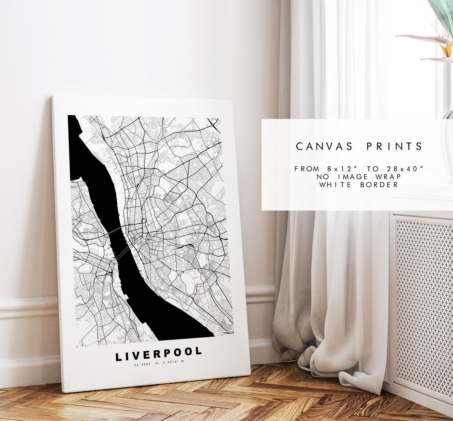 Liverpool Map Print - Minimalist City Map Poster - Map Art - UK - Liverpool Print - Liverpool Poster - Different Colours Available