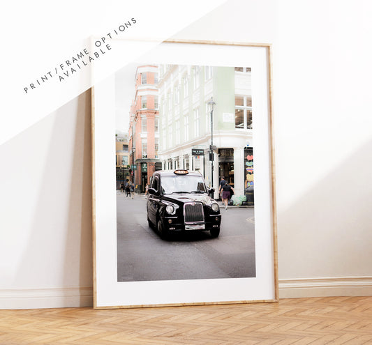 London Taxi Print - London Photography Print - Fine Art Photography - London Print - Poster - Wall Art - Colour - Portrait - Hackney Cab