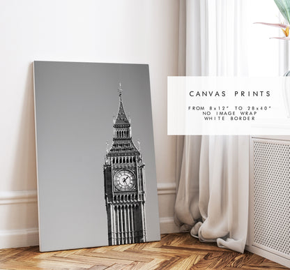 Big Ben Print - London Photography Print - Fine Art Photography - London Print - Poster - Wall Art - Black and White Print - Monochrome